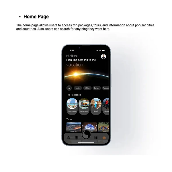Travel App Design Page 2