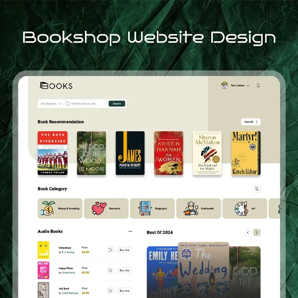 Book Store Web Design Page 1