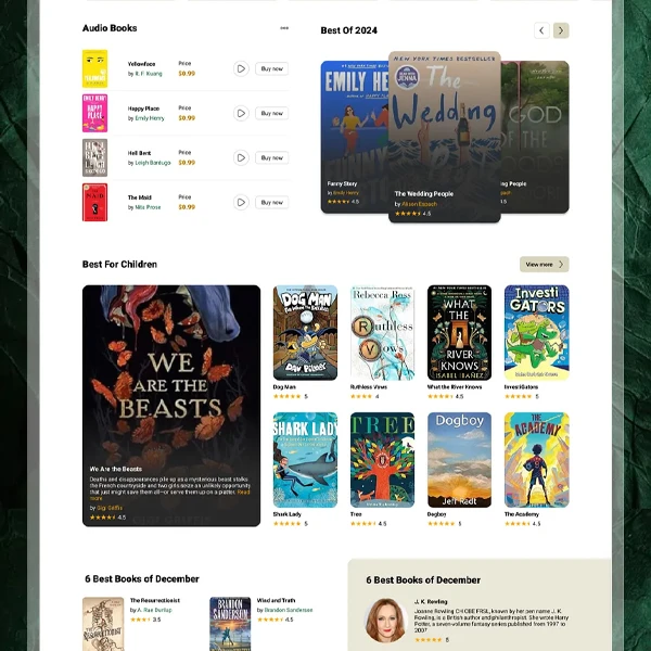 Book Store Web Design Page 2
