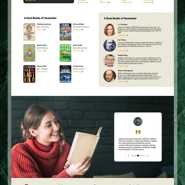 Book Store Web Design Page 3