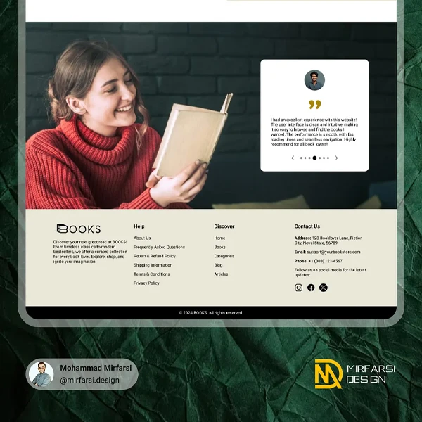 Book Store Web Design Page 4